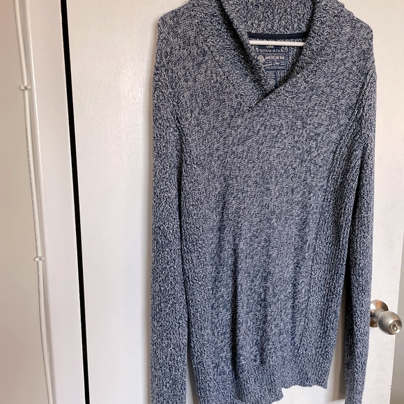 American Rag Shawl Collar Cable Knit Sweater - Size L - Picture 3 of 10